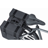 Basil Doppeltasche Tour schwarz, inkl. MIK 2.0 Adapterplatte