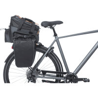 Basil Gepäckträgertasche Miles XL Pro MIK 2.0 Tarpaulin, black orange