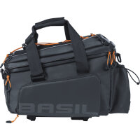 Basil Gepäckträgertasche Miles XL Pro MIK 2.0 Tarpaulin, black orange