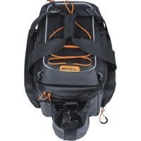 Basil Gepäckträgertasche Miles XL Pro MIK 2.0 Tarpaulin, black orange