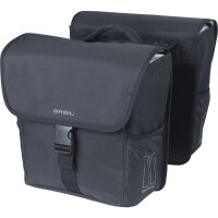 Basil Doppeltasche Go - Double MIK 2.0 solid black
