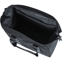 Basil Einzeltasche City Grand Fahrradshopper MIK Hooks aus wasserabweisendem Polyester, schwarz