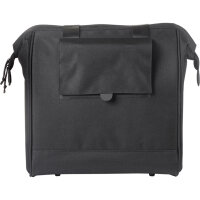 Basil Einzeltasche City Grand Fahrradshopper MIK Hooks aus wasserabweisendem Polyester, schwarz