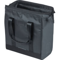 BASIL Einzeltasche "City Grand Fahrradshopper MIK Hooks" aus Tarpaulin, schwarz