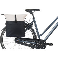 Basil Einzeltasche Vive Fahrradshopper MIK Hooks schwarz / cremefarben