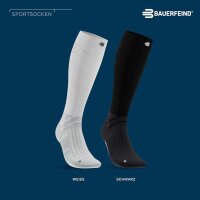 Bauerfeind Run Performance Compression Socks, Men, Black, 46-49, Wadenumfang S