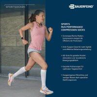 Bauerfeind Run Performance Compression Socks, Men, White, 42-45, M