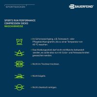 Bauerfeind Run Performance Compression Socks, Women, White, 39-42, L