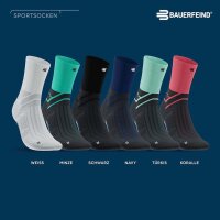 Bauerfeind Run Performance Mid Cut Socks, Women, Black, 43-46