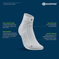Bauerfeind Run Performance Low Cut Socks, Men, White, 46-49