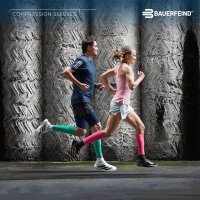 Bauerfeind Run Performance Compression Sleeves, Men, White, S