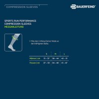 Bauerfeind Run Performance Compression Sleeves, Men, Navy, S