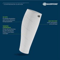 Bauerfeind Run Performance Compression Sleeves, Women, White, S