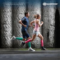 Bauerfeind Run Performance Compression Sleeves, Women, Coral, L
