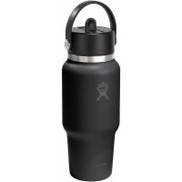 Hydro Flask 24 OZ WIDE FLEX STRAW TRAVEL BOTTLE BLACK