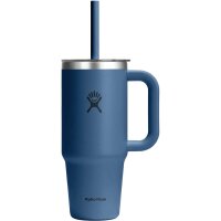 Hydro Flask 24 OZ TRAVEL TUMBLER CLEAR LID HARBOR BLUE