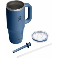 Hydro Flask 24 OZ TRAVEL TUMBLER CLEAR LID HARBOR BLUE