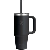 Hydro Flask 24 OZ TRAVEL TUMBLER CLEAR LID BLACK