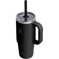 Hydro Flask 24 OZ TRAVEL TUMBLER CLEAR LID BLACK