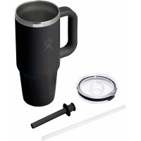 Hydro Flask 24 OZ TRAVEL TUMBLER CLEAR LID BLACK