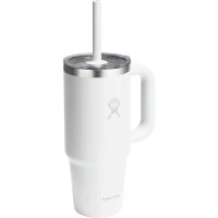 Hydro Flask 24 OZ TRAVEL TUMBLER CLEAR LID WHITE