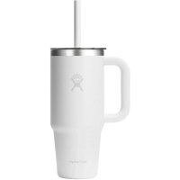 Hydro Flask 24 OZ TRAVEL TUMBLER CLEAR LID WHITE