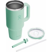 Hydro Flask 32 OZ TRAVEL TUMBLER CLEAR LID MERMAID GREEN