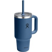 Hydro Flask 32 OZ TRAVEL TUMBLER CLEAR LID HARBOR BLUE