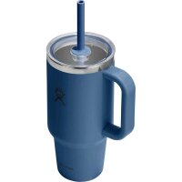 Hydro Flask 32 OZ TRAVEL TUMBLER CLEAR LID HARBOR BLUE