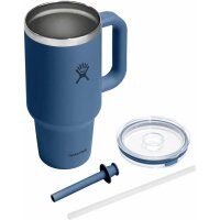Hydro Flask 32 OZ TRAVEL TUMBLER CLEAR LID HARBOR BLUE