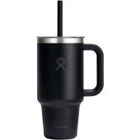 Hydro Flask 32 OZ TRAVEL TUMBLER CLEAR LID BLACK