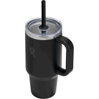 Hydro Flask 32 OZ TRAVEL TUMBLER CLEAR LID BLACK