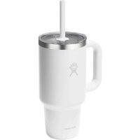 Hydro Flask 32 OZ TRAVEL TUMBLER CLEAR LID WHITE