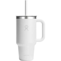 Hydro Flask 32 OZ TRAVEL TUMBLER CLEAR LID WHITE
