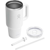 Hydro Flask 32 OZ TRAVEL TUMBLER CLEAR LID WHITE