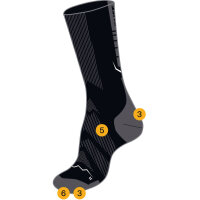 Buff® MERINO LIGHTWEIGHT CREW SOCK LWC4 BLUE XL