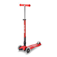 Micro Mobility maxi micro deluxe foldalbe LED red