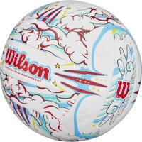 Wilson Graffiti Peace Volleyball Größe 5 weiß blau WV4008302XBOF
