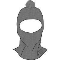 BUFF Nilan Grey HTR Strick Balaclava Sturmhaube